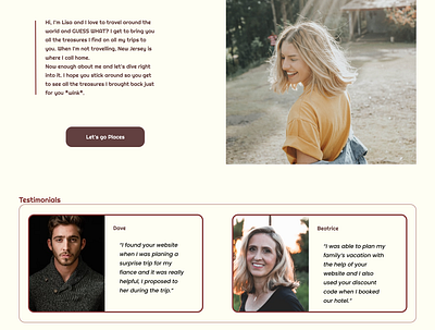 Home page with Testimonials 2 dailyui design ui ux uxdesign
