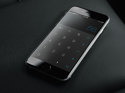 Daily UI :: Day 4 Calculator app black calculator design flat gradient helvetica ios iphone minimalistic mobile numbers