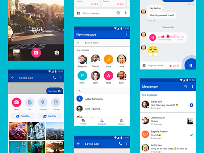 Funk UI kit (comming soon) android app attach call camera chat filter material messenger photo ui kit voice