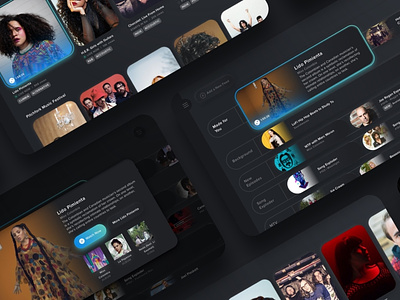 Music App for TV 10ft app app design music app spotify tv tv app ui uidesign user experince video visual design