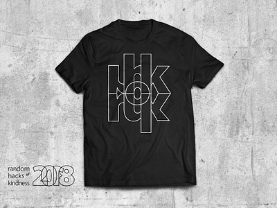 RHOK 2018 Logo T-shirt 2018 graphic logo outlines t shirt