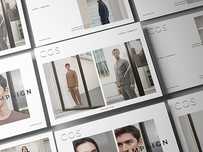 Cos Campaign campaign cos editorial flyer graphic design layout minimal photography typography
