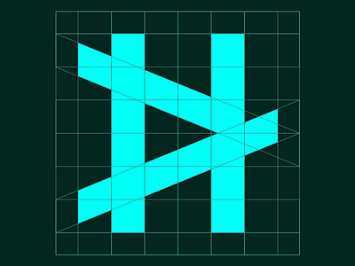 AH Monogram Grid design geometry grid logo monogram photographer