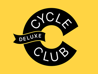Cycle Club Logo app berlin bicycling bike bike shop black branding c classic club duotone logo modern shop simple type typographic vintage yellow