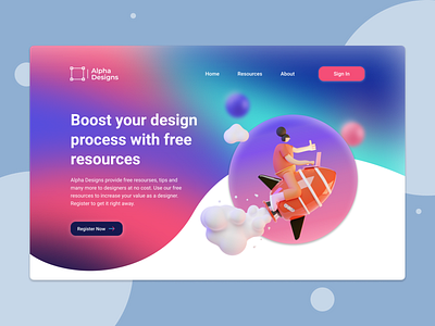 Day 3 - Landing Page dailyui dailyuidesignchallenge day 3 landing page design landing page ui