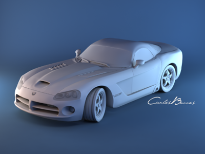 Adventures in 3D 3d 3ds max ambient occlusion ao car dodge modeling render sport srt10 viper