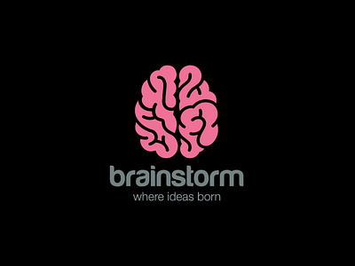 Brain Storm branding design logo minimal ui vector