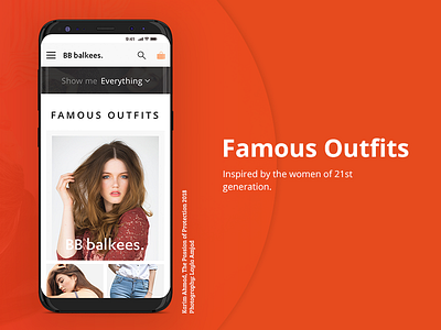 BB Balkees Famous Outfits app branding design flat illustration logo