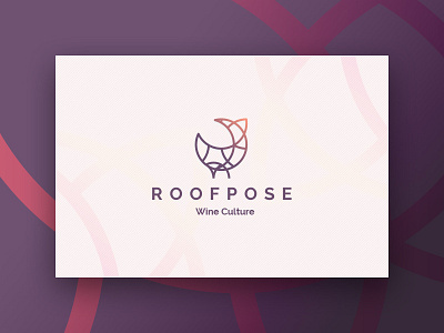 Roofpose logotype roof simplicity wine