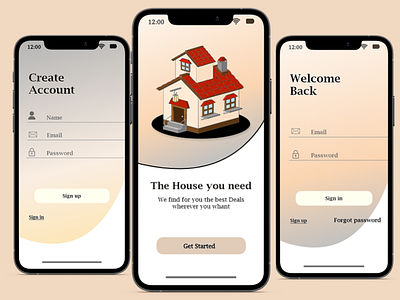 The house you need design house log in sign in sign up signup snarboss ux