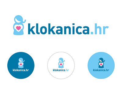 Logotype for Klokanica.hr feminine illustration logo vector