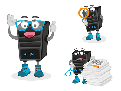 Server as mascot character illustration mascot vector
