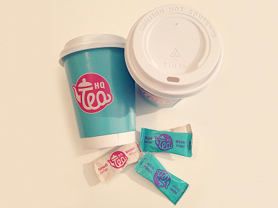 Tea cup and sugar bag design (photo) brand cup identity logo logotype print