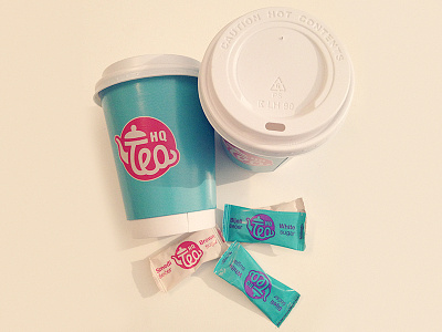 Tea cup and sugar bag design (photo) brand cup identity logo logotype print