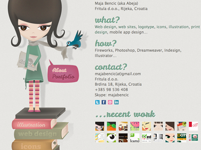 Redesign of my portfolio website design illustration web
