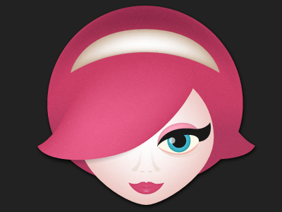 Icon girl icon pink vector