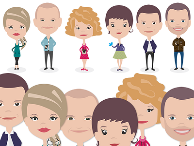 Characters cartoon characters illustration vector