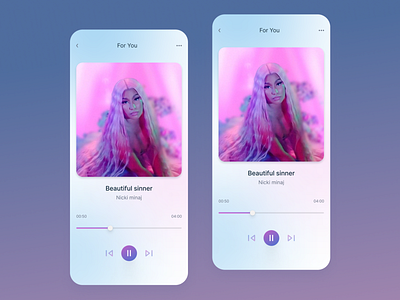 Music Player UI app design music nickiminaj nowplaying player ui