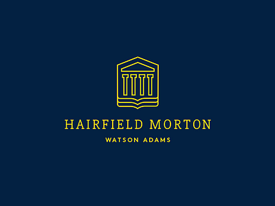 Hairfield Morton Watson Adams Law Firm Logo book columns law