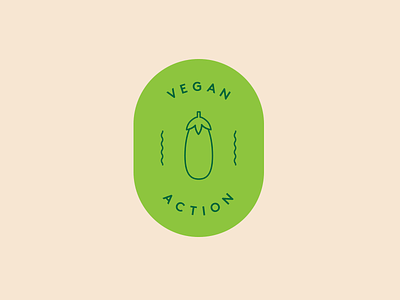 Vegan Action Logo Sketch action eggplant vegan vegetable