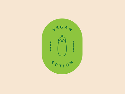 Vegan Action Logo Sketch action eggplant vegan vegetable