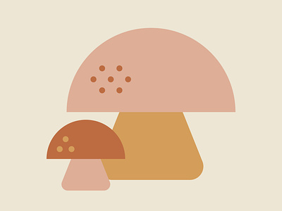 Mushrooms 70s branding creative market garden illustration mushrooms vector