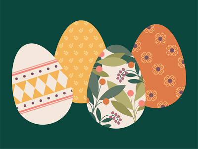 Easter Eggs decorated design easter easter eggs eggs floral holiday illustration ornate patterns spring vector