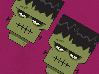 Frankenstein bolt frankenstein green halloween head icon illustration monster square stitches