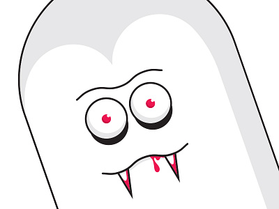 Bitten: Ghost blood fangs ghost halloween illustration red vampire white widows peak
