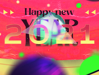 Happy new year 2021 2021 design new year postal styleframe type