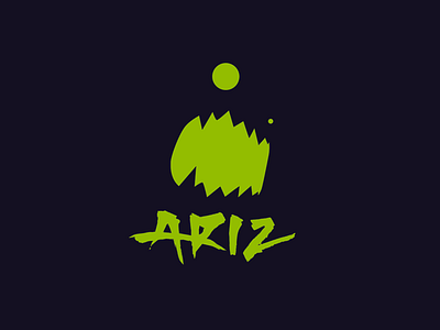 Ariz - DJ / PRODUCER ariz brand character dj hand lettering indentity logo mouth music rough spain techno