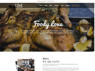 Restaurant PSD to Responsive HTML Website Design