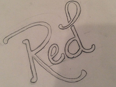 Handlettering :: WIP handlettering letter r lettering r red