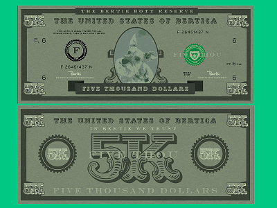 Bertie Bucks branding currency money money design