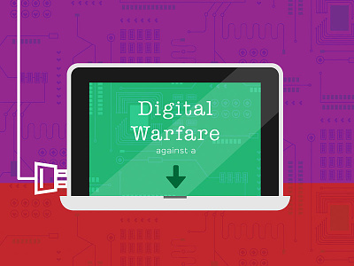 Digital Warfare Infographic branding circuit board illustration infographic