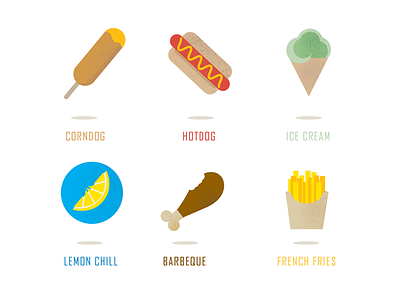 Concession Stand Icons comfort food concession stand hotdogs icons
