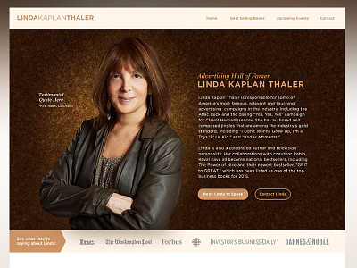 Linda Kaplan Thaler | Personal Website authors best sellers branding home page personal branding