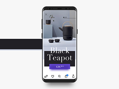 Black Teapot app interface shop ui ux
