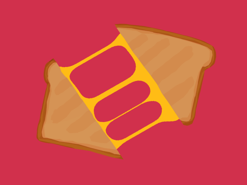 Grilled Cheese after effects animation elastic food gif grilled cheese loop metaball motion sandwich string