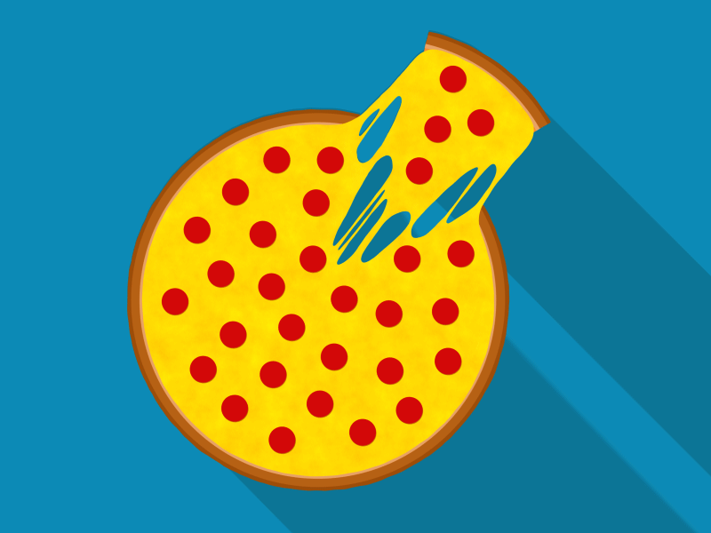 Pizza Slice after effects animation elastic food gif loop metaball motion pizza