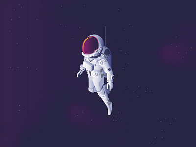 Astronaut astronaut isometric space