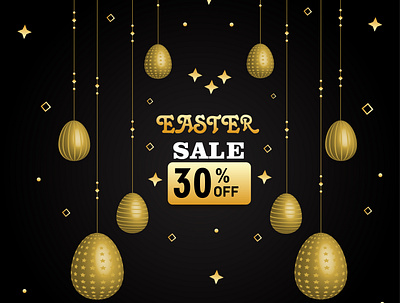Easter 30 % off easter easter eggs eggs illustration off sale vector