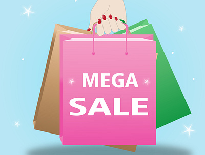 MEGA SALE beautiful design illustration market mega sale price table sale shop special vector