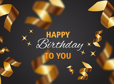 Happy birthday vector abstract beautiful design gold happy happy birthday illustration vector