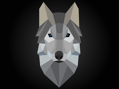 Wolf 3d abstract animal background beautiful design geometric illustration vector wolf wolf face