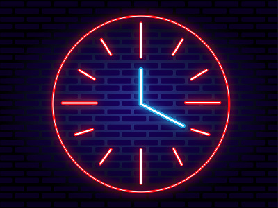 Clock neon