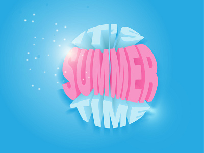 IT'S SUMMER TIME abstract background beautiful design illustration logo vector