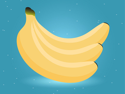 Fresh tropical banana. abstract background banana beautiful design food frech fruit illustration logo organic vector