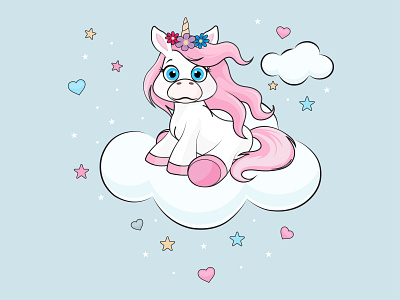 Unicorn with clouds