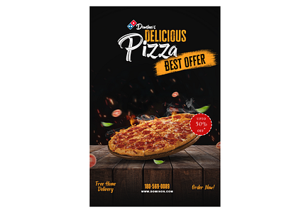 Pizza ad poster ads design dominos ads graphic design photoshop pizza ads